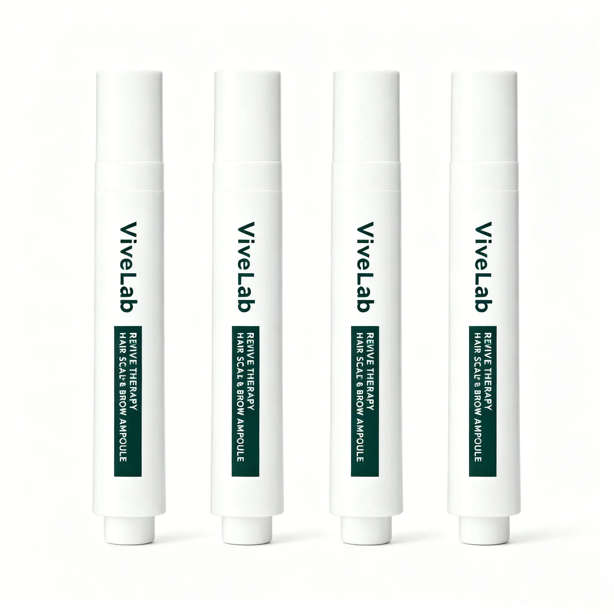 4PCS Rosemary & Multi-Peptide Hair Growth Roll On Scalp Serum for Hair Thinning & Density | Precision Scalp Applicator | Clinical Blend for Thicker, Fuller and Healthier Looking Hair | ViveLab