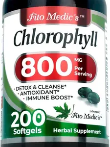 FITO MEDIC'S Lab - Chlorophyll - Pure - 800 mg per Serving- 200 Softgels - Chlorophyll Capsules -Detox Cleanse, Greens Supplements- Chlorophyll Pills - Ultra high Absorption. Vegan
