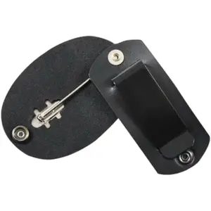Rothco Durable Leather Clip-On Badge Holder with Swivel Snap, Black 1133, 3.625x2.625in Secure Snap Closure, Ideal for Law Enforcement