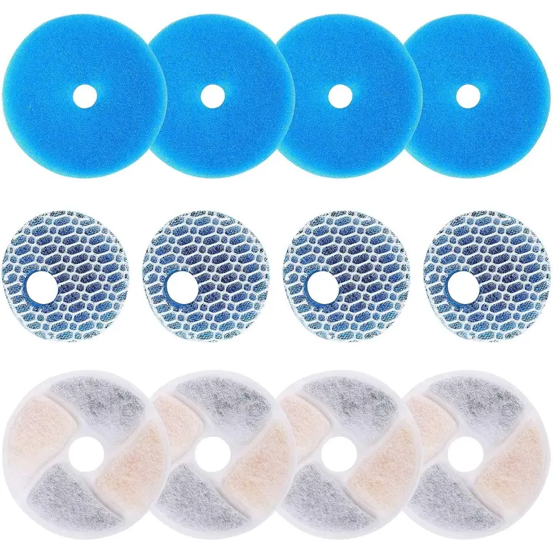 4 Pack Cat Water Fountain Replacement Filters for 67oz/2L Automatic Pet Fountain Cat Water Dispenser