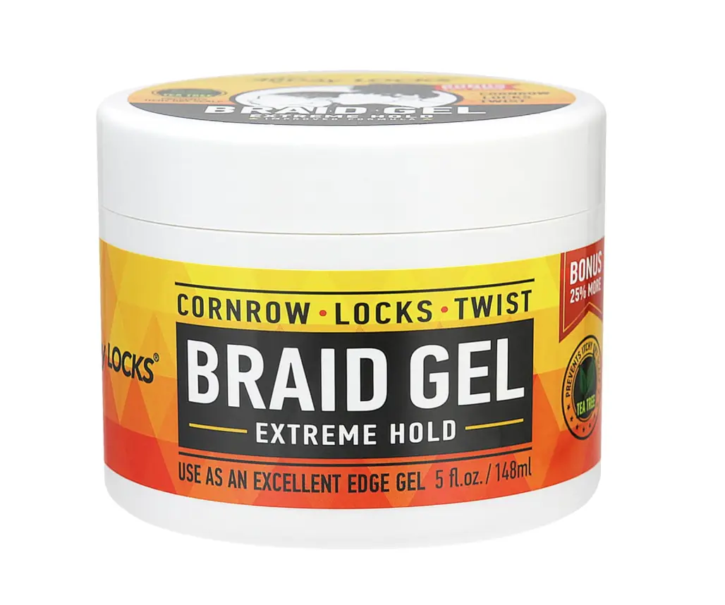 Extreme Hold Braiding Haircare Gel - Unisex 5 oz Salon Formula Combat Gel for Hair with Tea Tree, Peppermint Oil & Amino Acids, Moisturizing Detangler to Define Curls, Create Twists & Locs, Braiding Gel