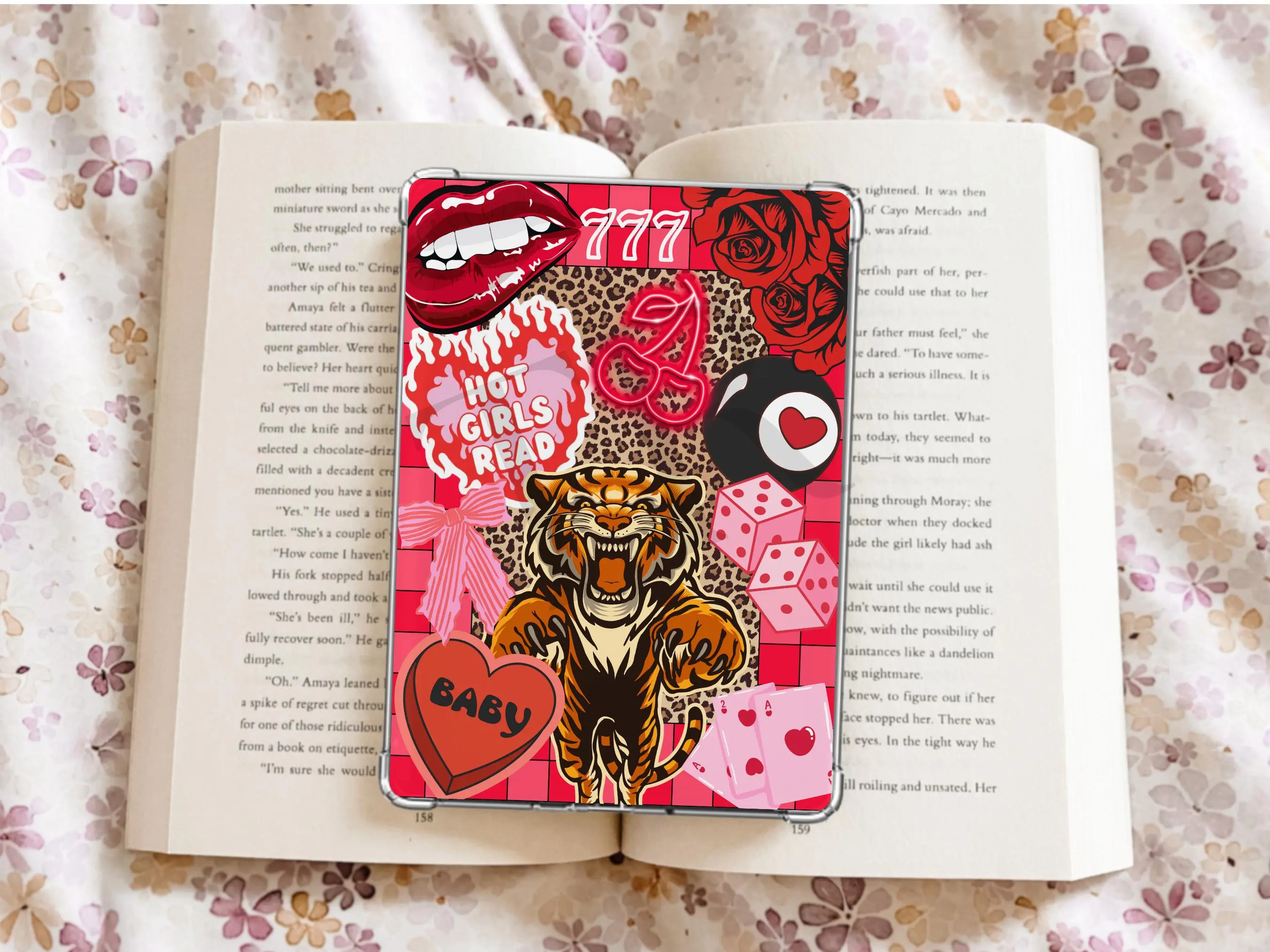 Trendy Tiger/Lucky Kindle Case Insert / booktok/ bookish merch/ clear case insert/ edgy