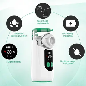 Portable Mist Device for Dry Air Relief | Quiet Rechargeable with Digital Display & Self-Clean, for Home & Travel self-cleaning function rechargeable ultrasonic nebulizer rechargeable mesh nebulizer