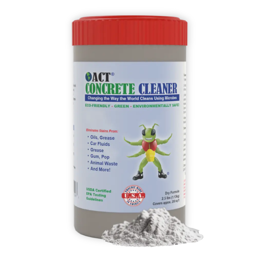 ACT Concrete Cleaner | Eliminates Deep Stubborn Oil Stains | Garage, Driveway | Pet Safe | 3-Min Application | HOA Approved | Dry Powder Eco-Friendly
