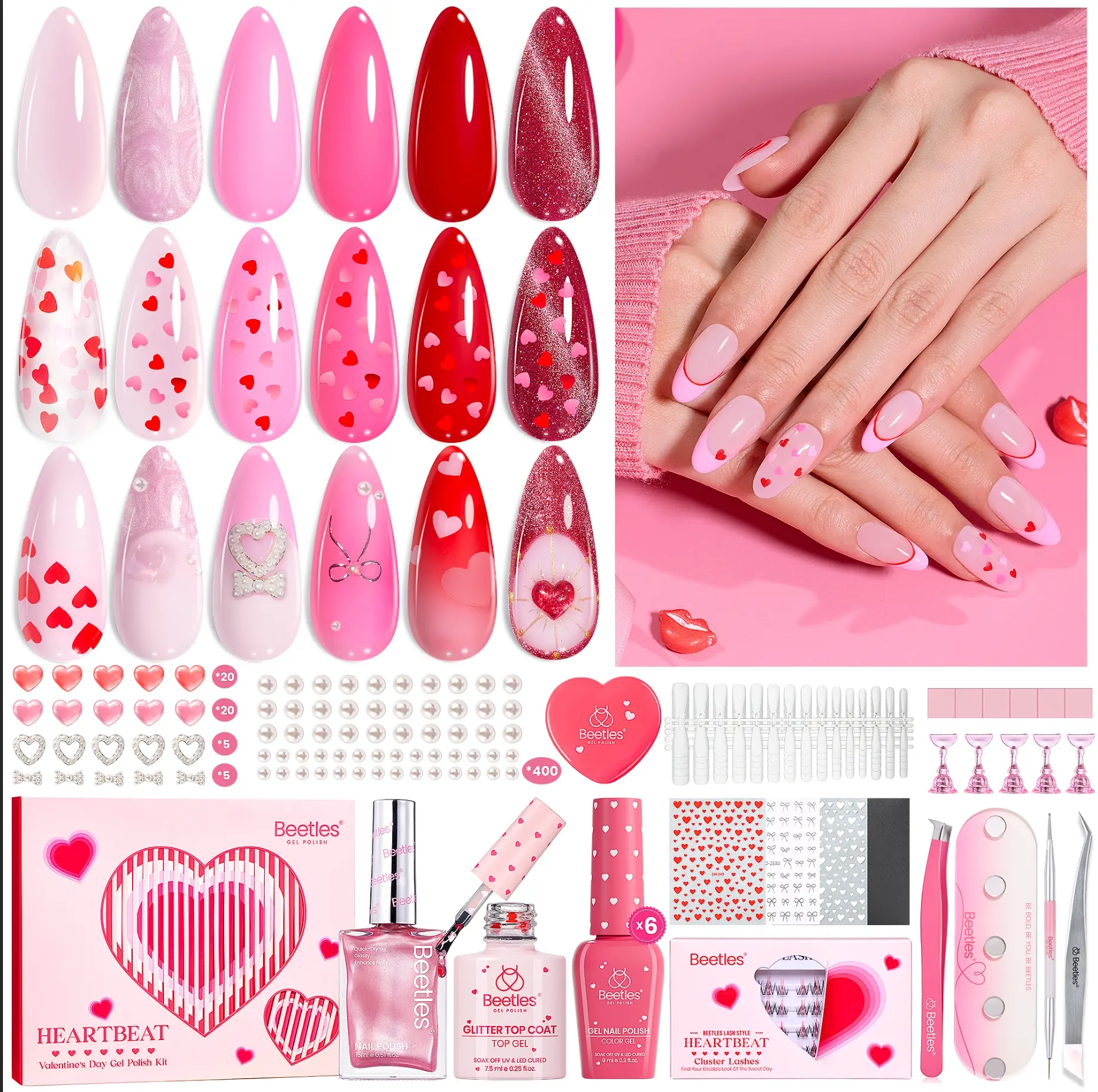 【Ideal Gift】Beetles 2026 HEARTBEAT Gel Nail Polish Nail Art Manicure Kit, Best Gift Choice for Women and Girls 【Ideal Gift】Beetles 2026 HEARTBEAT Gel Nail Polish Nail Art Manicure Kit, Best Gift Choice for Women and Girls