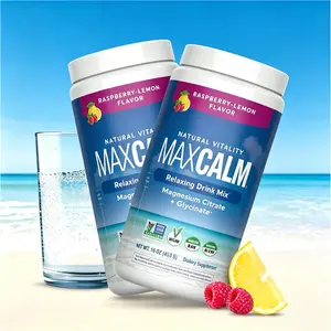 2 Pack-Double MaxCalm MaxCalm Relaxing Drink Mix Bundle- Anti Stress Drink Mix - With lonic Magnesium Citrate +Glycinate - Raspberry Lemon Flavor
