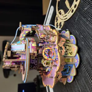TONECHEER 3D Creative Musical Puzzle DIY Rotating Music Box Kit (Dreams wander)