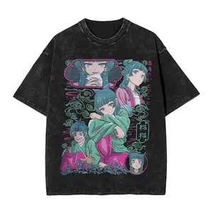 Anime The Apothecary Diaries Maomao Kawaii Printed T Shirt Men Women Cotton T-shirts Vintage Washed Tshirt Harajuku Male Tops