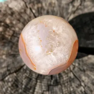 Carnelian crystal sphere