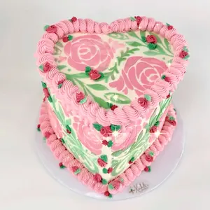 Rose cake stencil 11.5 x 5.5 inches Rose cake stencil 11.5 x 5.5 inches