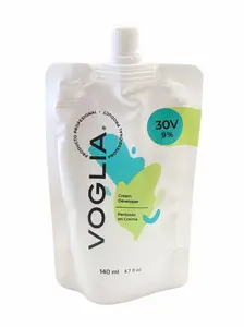 Voglia 30V Peroxide Hair Cream Developer, 4.5 Fl Oz (140ml) Cream Haircare Product with 24-Month Shelf Life, Professional Formula for Hair Coloring Enhancement