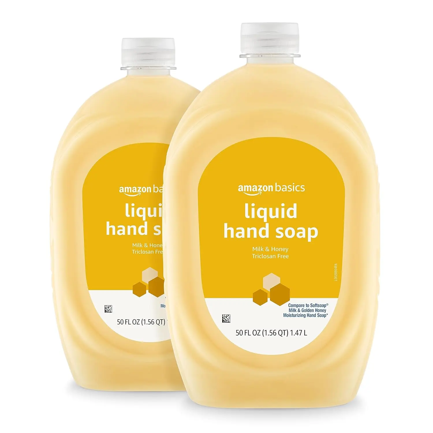 Amazon Basics Gentle & Mild Clear Liquid Hand Soap Refill, Triclosan-Free, Dermatologist-Tested, pH Balanced, Cruelty-Free, 50 Fluid Ounces, 1-Pack (Previously Solimo)