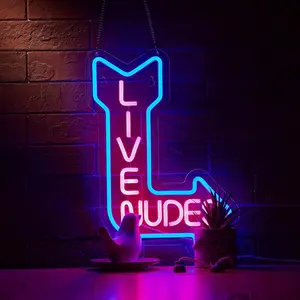 Neon Arrow Letter Sign, Led Neon Lights, Man Cave Bedroom Bar Office Hotel Entertainment Room Decor Light, USB Powered Adjustable Brightness No Plug