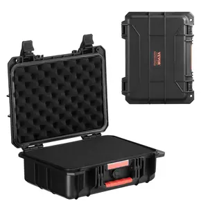 VEVOR 0.56 Cu.ft Weatherproof Hard Case with Handle Clips Padlock Holes Foam VEVOR 0.56 Cu.ft Weatherproof Hard Case with Handle Clips Padlock Holes Foam
