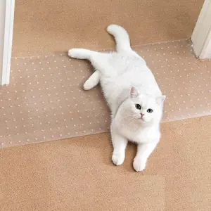 Carpet Protector for Pets - Cat Scratch Guard Mat, Anti Scratch Under Door Guard, Easy to Cut Plastic, 3.6FT