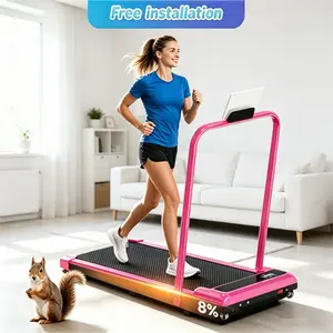 {Fast Shipping}3-in-1 Foldable Incline Treadmill & Abdominal Machine: 2.5HP Powerful Walking Pad - Professional Fitness Equipment with Adjustable Tilt - Smart LED Display & Remote - 265LBS Capacity Home Gym Station -  Versatile Full Body Training