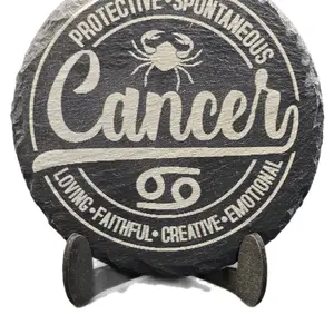 Laser Engraved Zodiac Slate Coasters