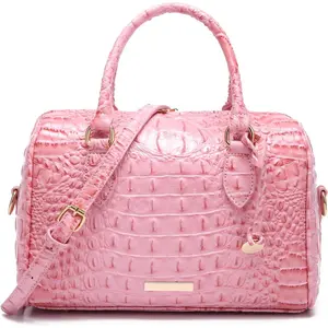 Crocodile Embossed Leather Tote Bag – Elegant Women’s Shoulder & Crossbody Handbag with Adjustable Strap