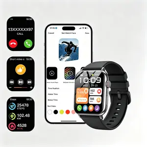 2026 Valentine's Day Gift New Smartwatch Black & Pink Wearable Device Super Bowl HeartRate Sleep Monitor 100+ Sports Modes IP68 Waterproof Smartwatch Gift for Men Women Android Tracker with HD TouchScreen & Call Functionality Smartphone Wristwatch