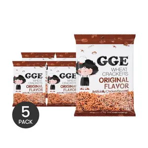 5 Pack GGE Wheat Cracker Original Ramen Flavor 2.82 oz - Taiwanese Crispy Snack Noodles, Classic