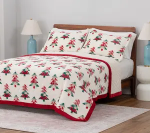 Berkshire Ultrasonic Velvetsoft rev. Sherpa Coverlet & Sham Set-Twin Berkshire Ultrasonic Velvetsoft rev. Sherpa Coverlet & Sham Set-Twin