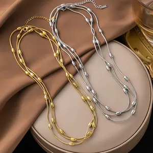 Long temperament niche versatile multi-layer new necklace cold wind stacked jewelry