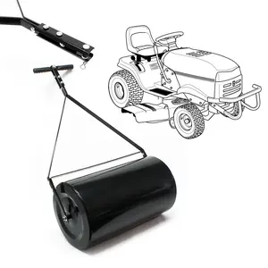 Donext Combination Push/Tow Poly Lawn Roller 14x24" 60L/16 Gallon Durable Construction Easy-Turn Tethered Plug for Park Garden Yard