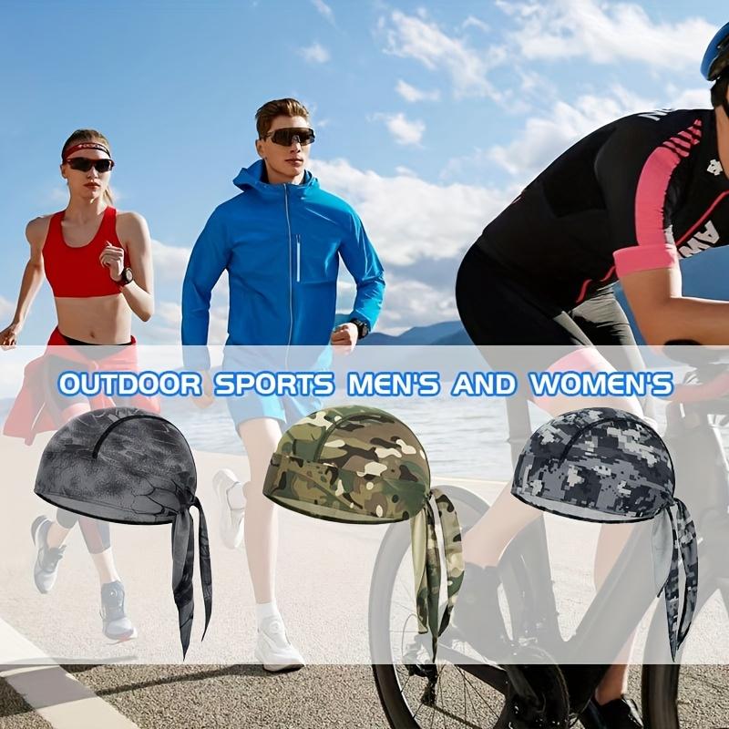 Camouflage Skull Cap, Camo Outdoor Cap, Quick Dry Mesh Beanie, Breathable Skull Beanie, Tie Back Head Wrap, Unisex Outdoor Cap, Lightweight Tactical Cap, Hiking Fishing Cap, Cycling Skull Cap, Multi Color Camo Beanie