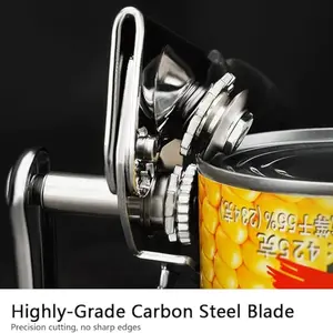 Smooth Edge Safety Durable Heavy Duty Can Opener with Magnet, Manual Commercial Handle, Easy to Use Can Opener