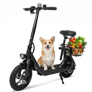 Urban Commute Electric Scooter, Foldable & Portable, 20 Mile Battery Range, Adjustable Seat, Dual Brakes & Practical Storage BasketAdult Electric Commuter Scooter,summerwins