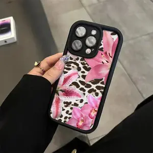 Elegant  leopard print design TPU Case for iPhone 17 Pro Max 16 16e 15 14 Plus 13 12 Mini 11 Air X XS Straight Edge Drop-Resistant Rugged Durable Cover Shell Gift 2D printing