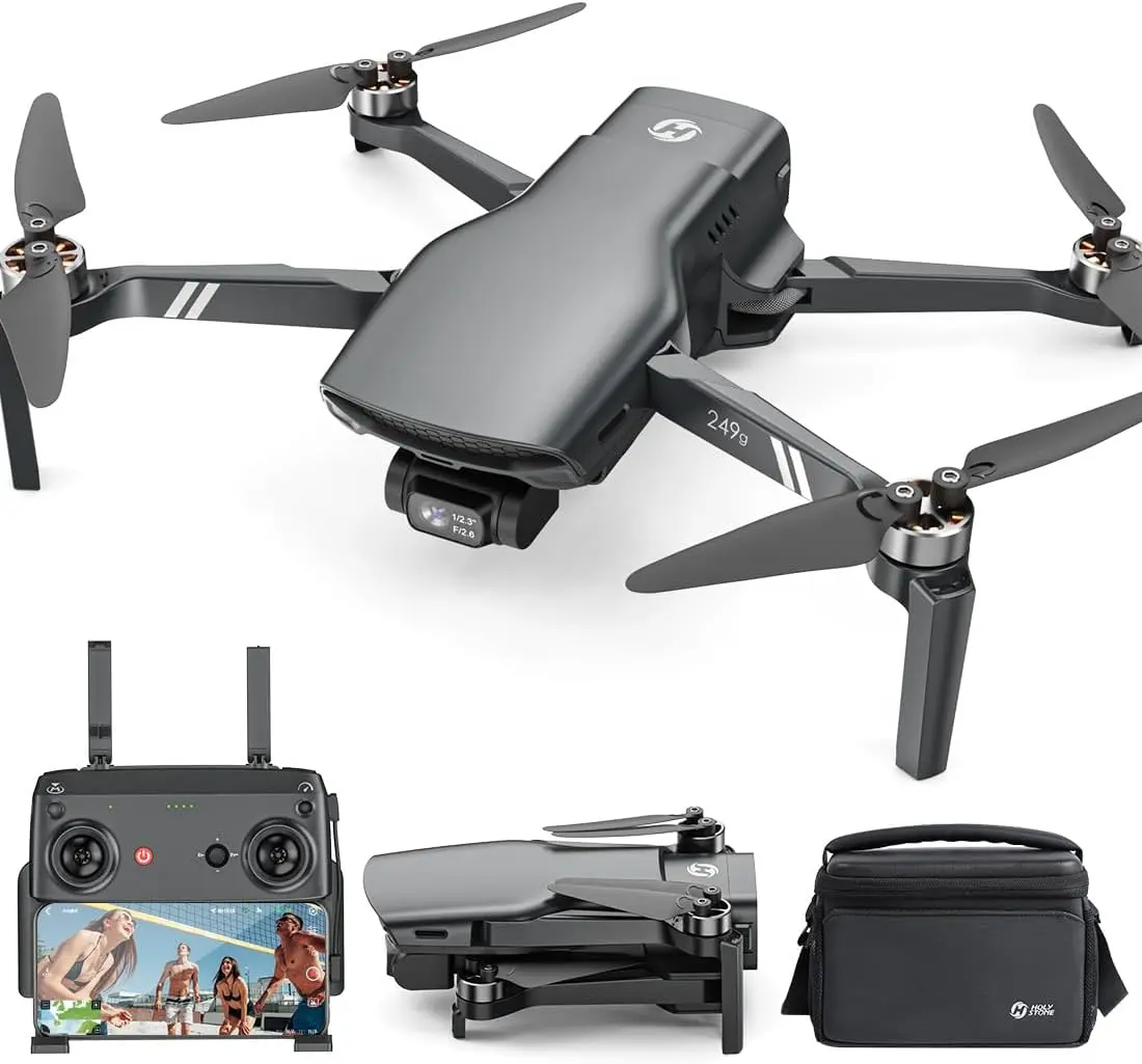 Holy Stone HS900 249g Lightweight GPS Drones with Camera 4K, 3 Axis Brushless Gimbal Drone with 4K/30FPS Video, 48MP Photo, 20000Ft Transmission tiktokshopspringglowup Automatic, Portable, Drone Helicopter Quadcopter, Remote Control, Sd