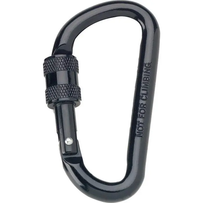 Black - Professional Aluminum Alloy Locking Carabiner - 80mm