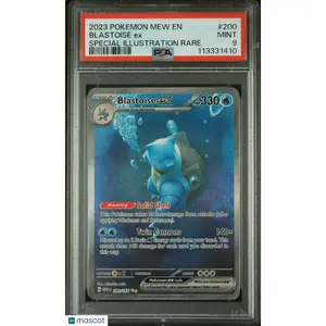 2023 Pokemon Mew EN-151—Blastoise ex #200 Scarlet & Violet 151—SIR Holo PSA 9