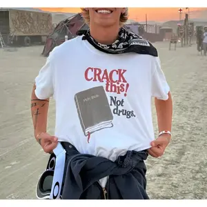 Crack This Not Drugs Biblical T Shirt Funny Christian Graphic Tee Inspirational Message Unisex Faith Based Apparel Top