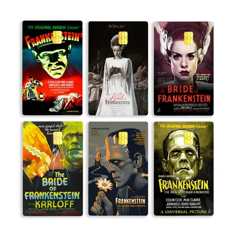 Classic Horror Movie Credit Card Skin | Bride of Frankenstein Debit Card Sticker | Halloween Fan Gift