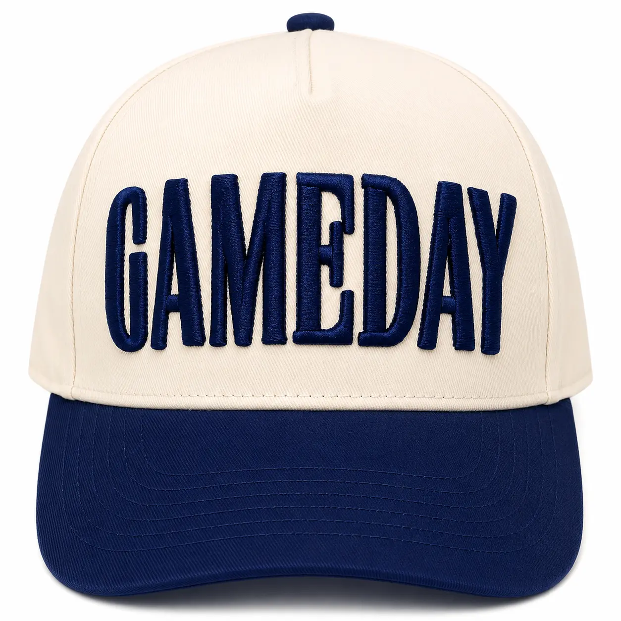 Game Day Embroidered Baseball Cap for Women Men, Adjustable Snapback Hat, Casual Sports Fan Trucker Cap