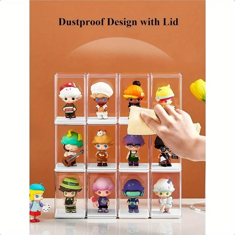 Xiaoye Blind Box Display Stand, Figurine & Action Figure Storage Display Cabinet, Transparent Acrylic Showcase