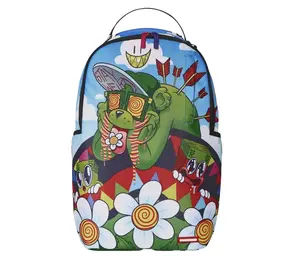 Sprayground Money Bear Weirdo DLXR Backpack Multicolor Bold Graphics Iconic Design Spacious Main Compartment Multiple Zip Pockets Padded Straps