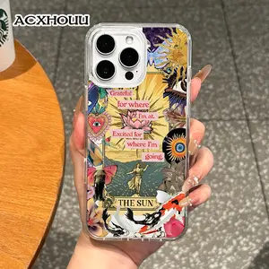 Magnetic Coquette Case for iPhone 17 16 E Pro Max 15 Plus 14 13 12 11 XS XR, Pastel Grateful Journey Design | Shockproof, Girly, Stylish, Silicone, and Trendy Protection