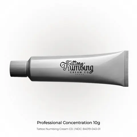TATTOO NUMBING CREAM CO. Lightweight Tattoo Aftercare Cream - Max Strength Unscented Cooling Menthol Soother, Professional Skin Support for Aesthetic Sessions, Sensitive Smoothing for Individuals, All Skins, 3-4x Daily Use (10g/0.35 fl. oz., No Water)