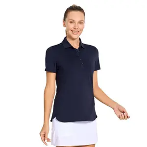 MAELREG Women’s Golf Polo Shirt Short Sleeve UV Protection 5-Button Quick Dry Moisture Wicking Lightweight Athletic Tennis Top