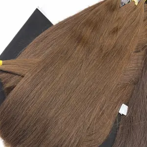 4 Brown Color Hair Extensions - Soft and Smooth Human Hair Tips for Natural Look and Versatile Use