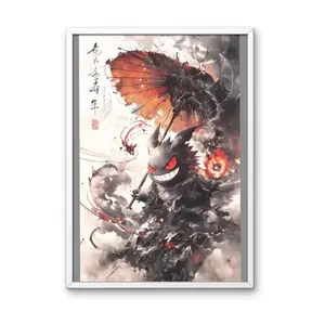 Gengar Tapestry Poster, Japanese Anime Wall Art for Bedroom Decor, Unframed Wall Art, Home Decor