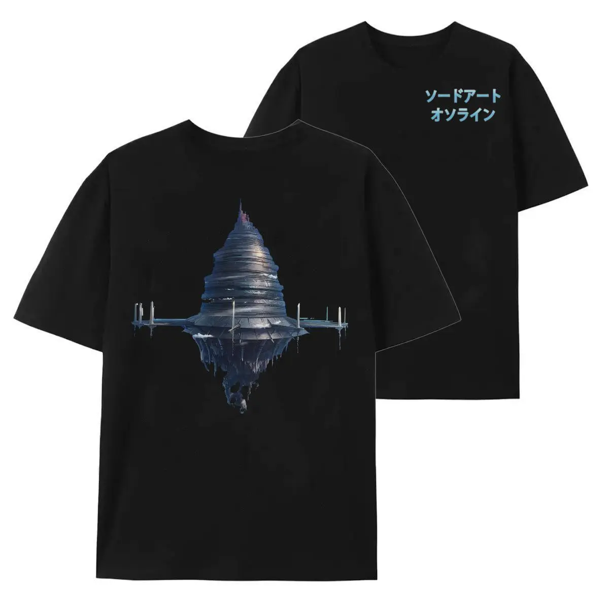 Men's Graphic T-Shirt, Sword Art Online Kirito & Asuna Classic Design, 100% Soft Cotton Clothes with Seamless Collar, Unisex Fan Apparel, Father's Day Gift, Shortsleeve, Casual, Menswear, Round Neck, Tops, Chinese New Year, Pre-Washed, Childrens Day, All,