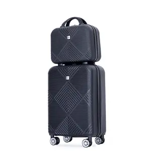 Luggage Sets 2 Piece Suitcase Set (14/20) Hardside Suitcase with Spinner Wheels Lightweight Carry On Luggage