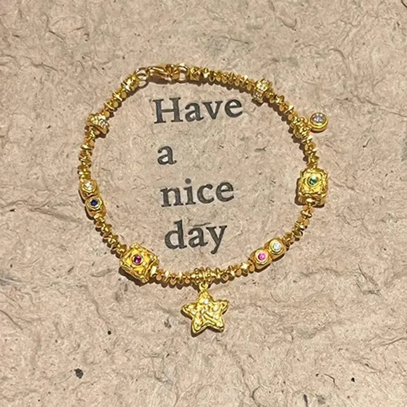 Creative Sweet Style Star Bracelets for women Designer Fashion Light Luxury Charm bangles Party Wedding High Quality Jewelry