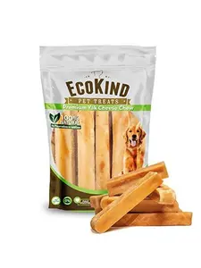Trendy Tailz Himalayan Gold Yak Cheese Dog Chews, 1 lb Bag Packaging, Universal Size, All-Natural Real Yak Milk Lactose-Free High-Protein Treats, Easy-Digestion, Dental Care Chews