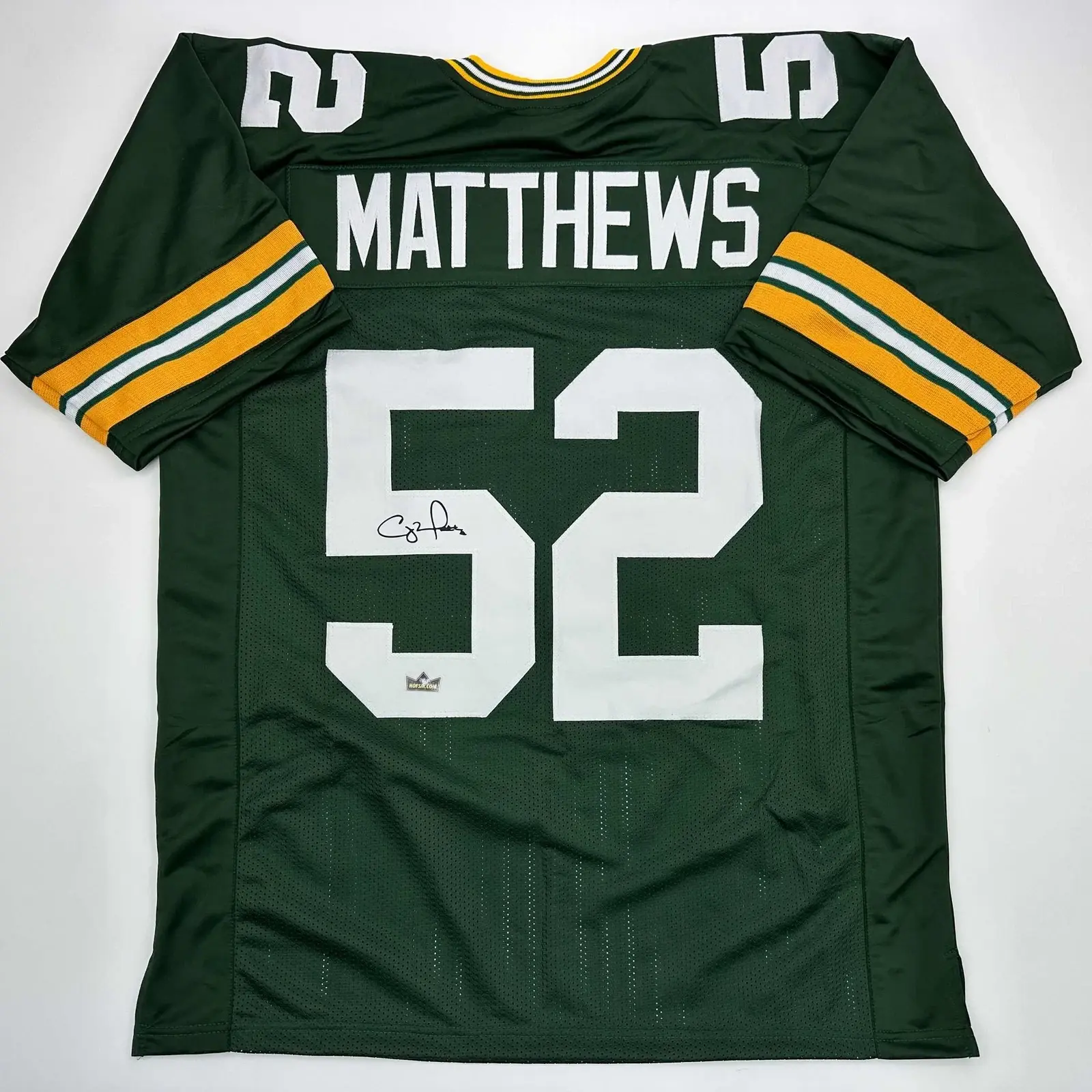 Facsimile Autographed Clay Matthews III Green Bay Green Reprint Jersey
