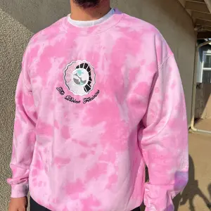 Pink Tie Dye Divine Embroidered Sweatshirt